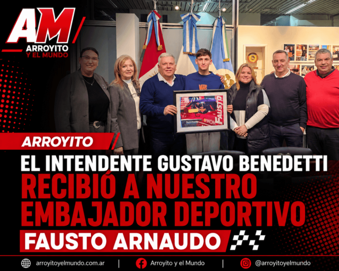 El intendente Gustavo Benedetti recibió a nuestro embajador deportivo Fausto Arnaudo