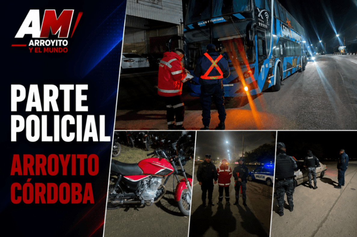 Parte policial de Arroyito: controles, accidentes y aprehensiones