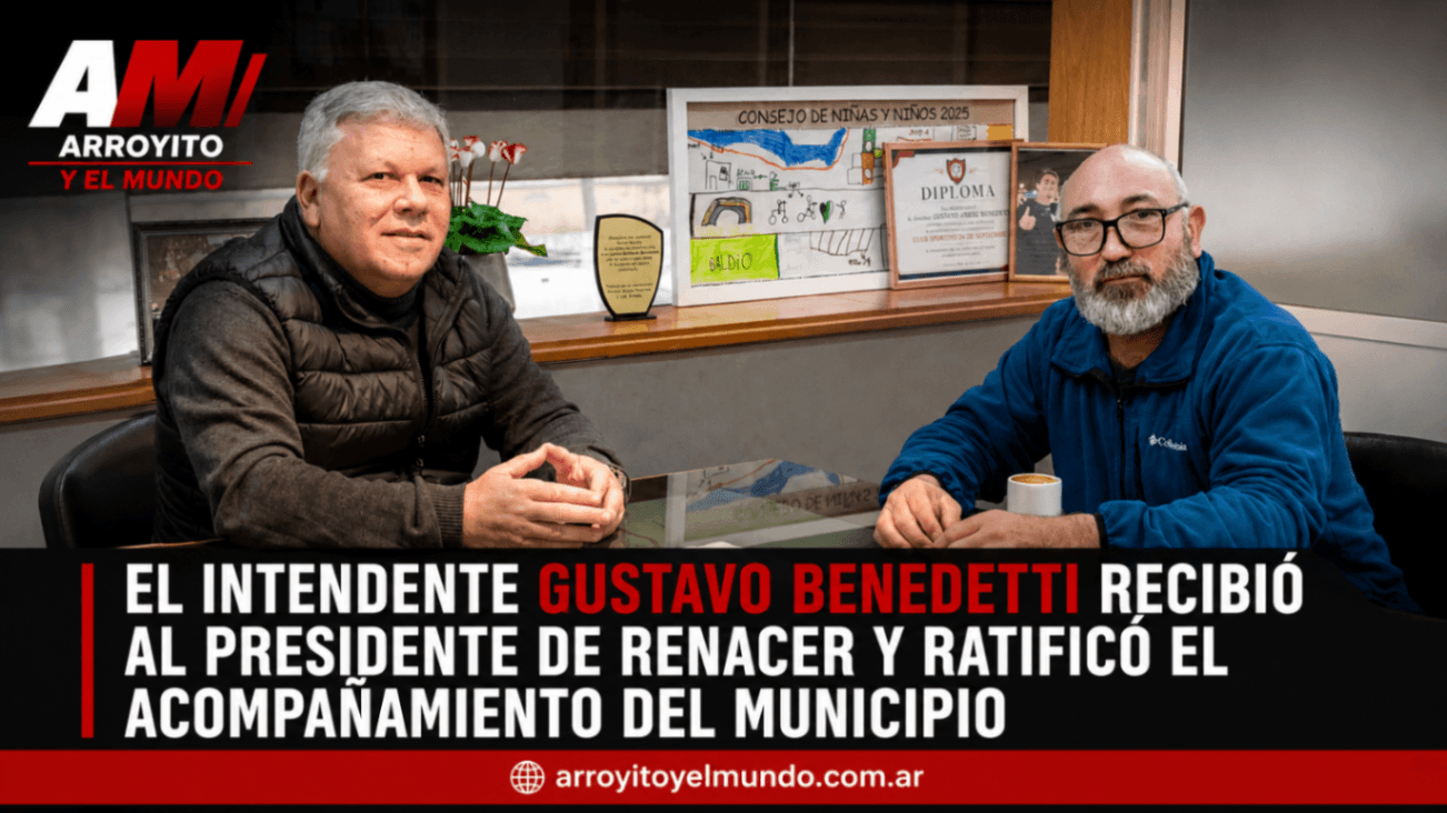 El intendente Gustavo Benedetti recibió al presidente de Renacer y ratificó el acompañamiento del Municipio