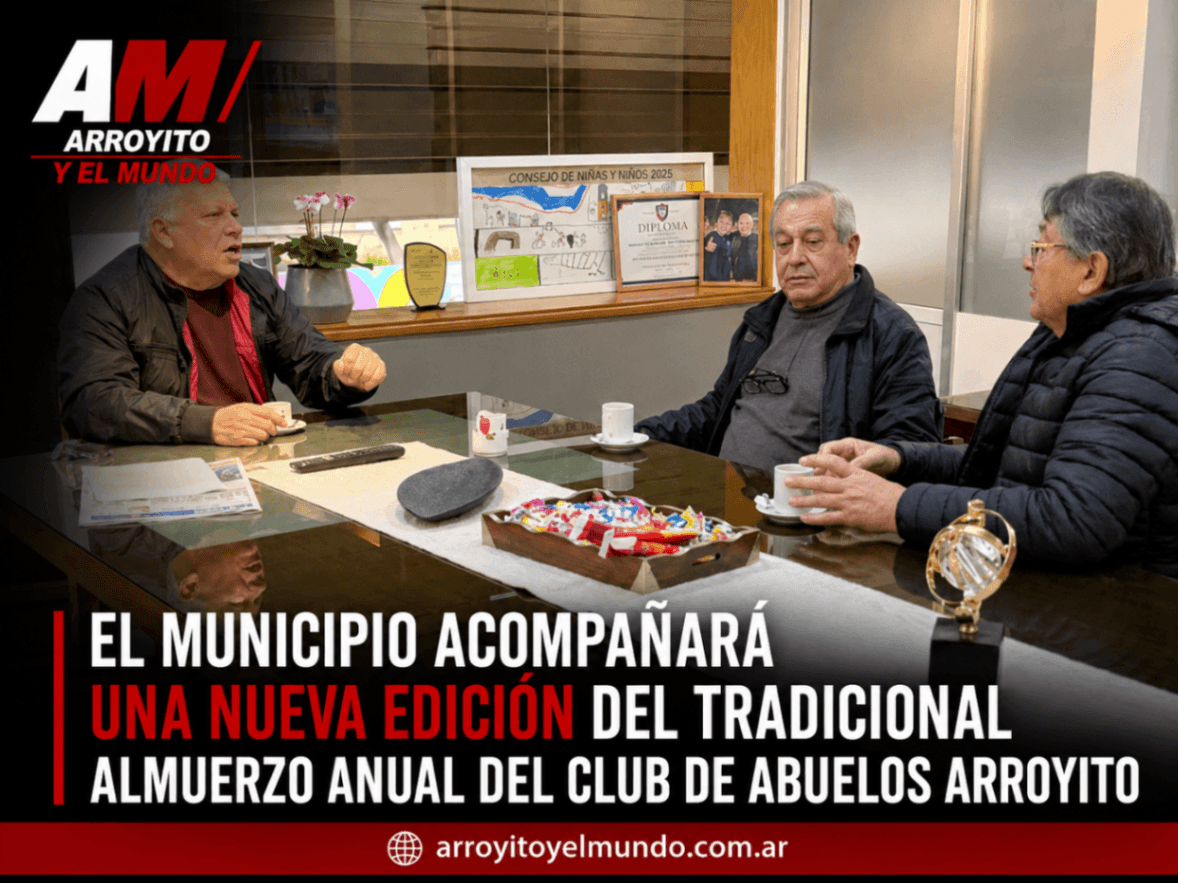 El Municipio acompañará una nueva edición del tradicional Almuerzo Anual del Club de Abuelos Arroyito