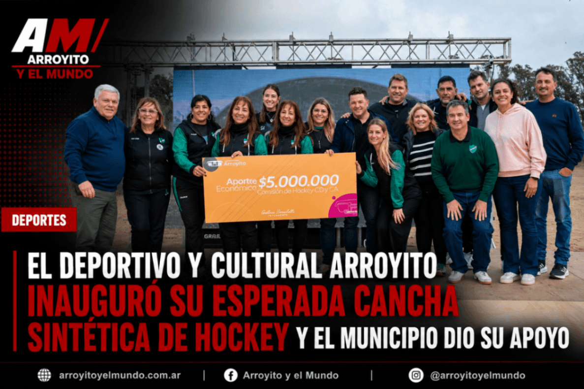 El Deportivo y Cultural Arroyito inauguró su esperada cancha sintética de hockey