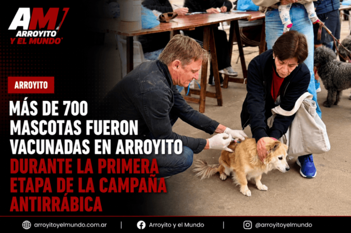 Más de 700 mascotas fueron vacunadas en Arroyito durante la primera etapa de la campaña antirrábica