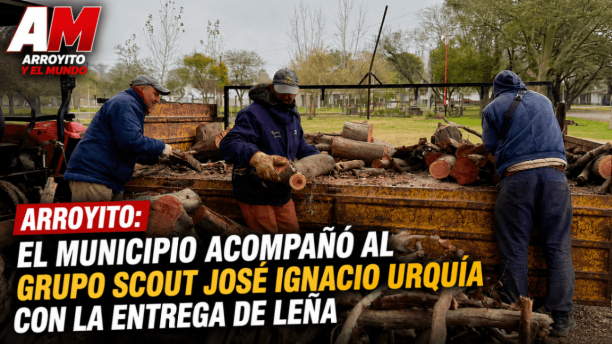 Arroyito: el Municipio acompañó al Grupo Scout José Ignacio Urquía con la entrega de leña