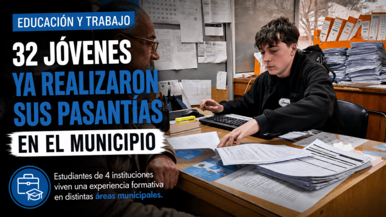 Estudiantes de Arroyito realizan pasantías y prácticas formativas en áreas del Municipio