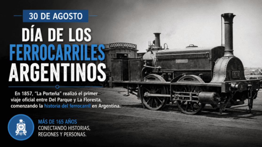 La Porteña, histórica locomotora vinculada con la inauguración del primer ferrocarril argentino