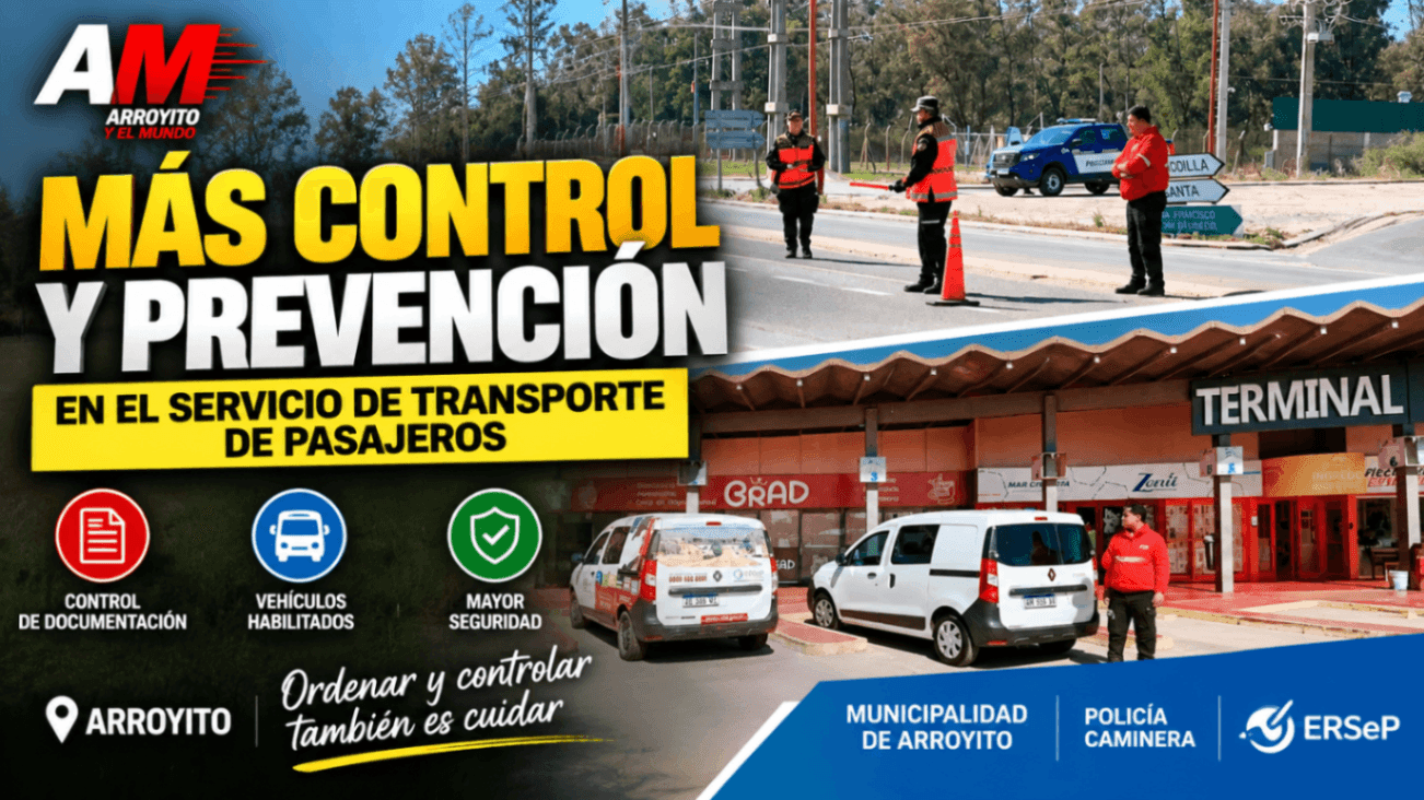 Más control y prevención en el transporte de pasajeros en Arroyito