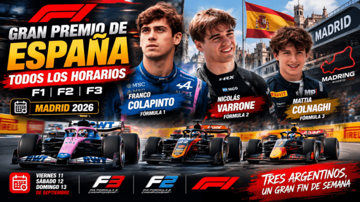 F1, F2 y F3: todos los horarios del GP de España en Madrid