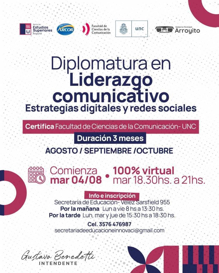 Comenzará una nueva Diplomatura en Estrategias Digitales y Comunicación en Arroyito