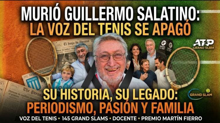 Murió Guillermo Salatino: quién fue el gran periodista del tenis argentino